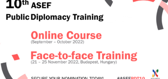 10th Asia-Europe Foundation (ASEF) Public Diplomacy Training 2022