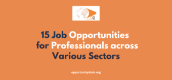 15 Job Opportunities for Professionals Currently Open – August 18, 2022