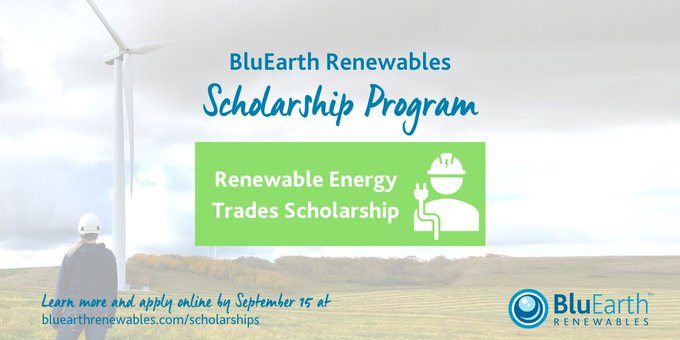 BluEarth Renewables Scholarship 2022 for U.S. & Canada (Up to $3,000)
