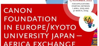 Canon Foundation-Kyoto University Japan-Africa Exchange Program 2023/2024 (Funded)