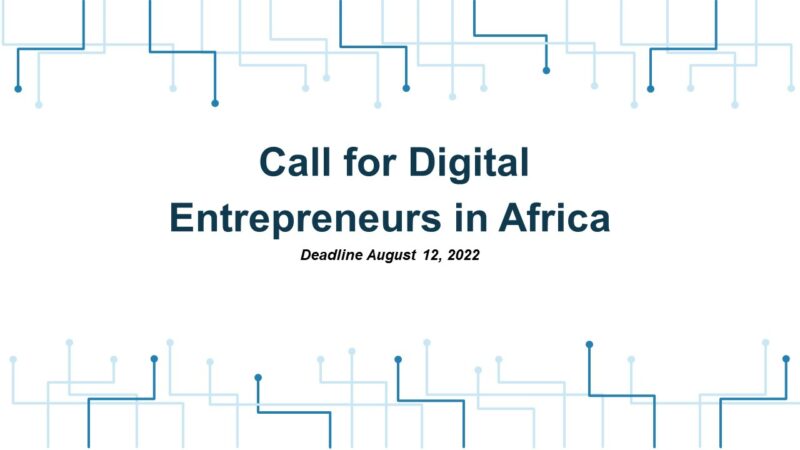 Digital Square Call for Digital Entrepreneurs in Africa 2022