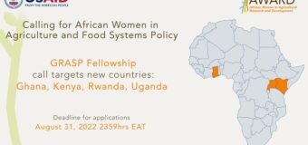 Gender Responsive Agriculture Systems Policy (GRASP) Fellowship 2022 for Ghana, Kenya, Rwanda & Uganda