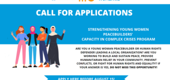 UN Women/UNAOC/UNFPA Strengthening Young Women Peacebuilders’ Capacity in Complex Crises Programme 2022