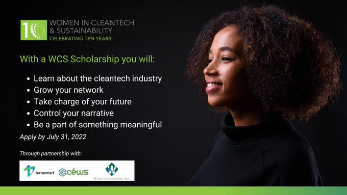 Women in Cleantech & Sustainability Scholarship 2022