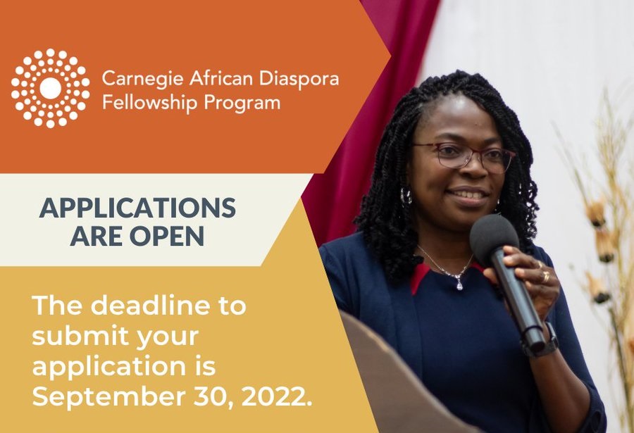 Carnegie African Diaspora Fellowship Program 2022 (Fully-funded)