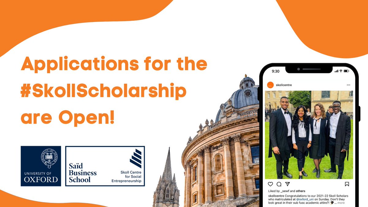 Skoll Scholarship to Study at University of Oxford’s Saïd Business School 2023 (Fully-funded)