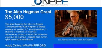 Alan Hagman Photojournalism Grant 2022 (up to $5,000)