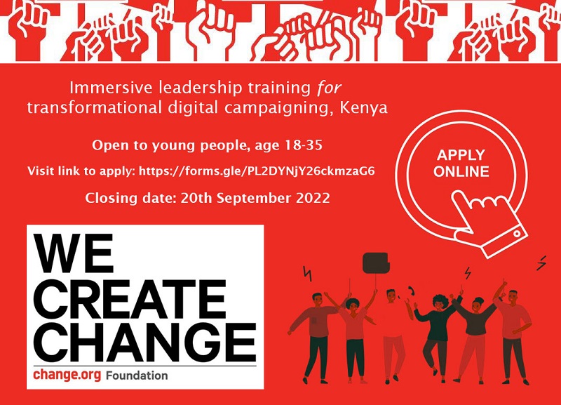 ChangeDOTorg We Create Change Programme 2023 for Kenyans