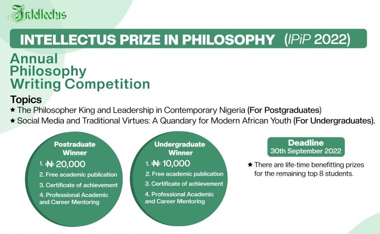 Intellectus Prize in Philosophy (IPiP) 2022 for Nigerian Students