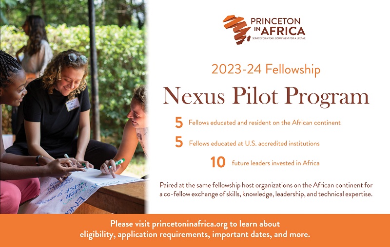Princeton in Africa Nexus Fellowship 2023-2024 (Partially-Funded)
