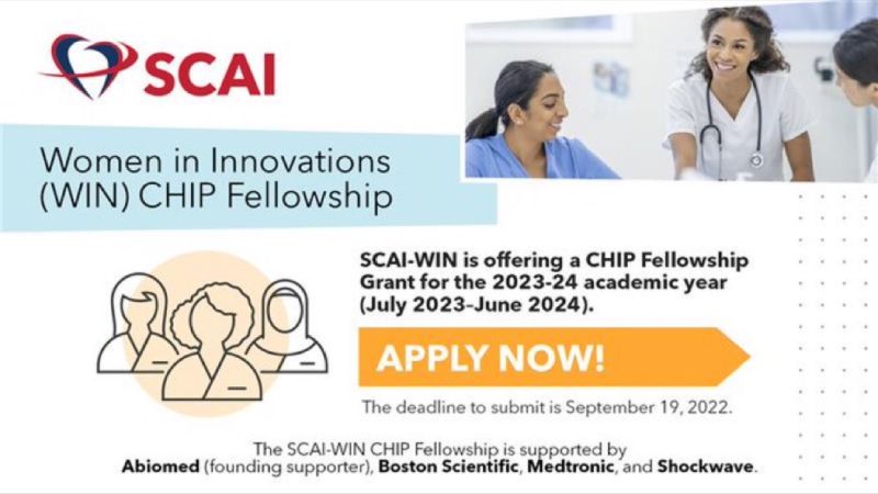 SCAI-Women in Innovations (WIN) CHIP Fellowship 2023-2024 (Funded)