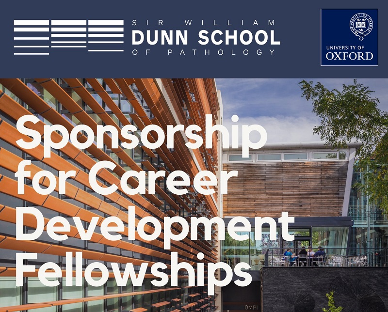 Sir William Dunn School of Pathology Career Development Fellowships 2022 (Funded)