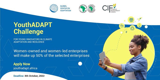 Youth Adaptation Solutions Challenge 2022 for Young African Entrepreneurs (up to $100,000)