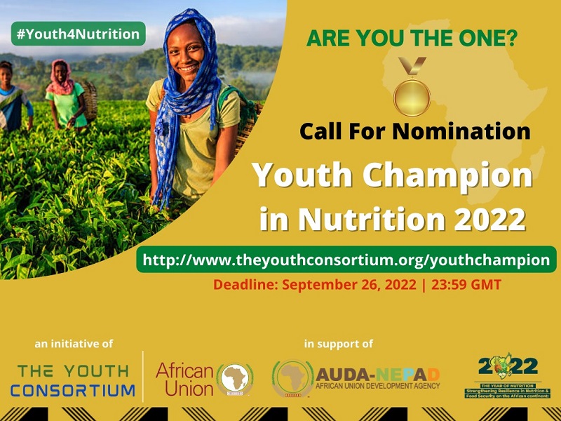 Call for Application: Youth Champion in Nutrition 2022 ($1,000 prize)