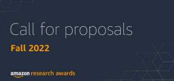 Amazon Research Awards Call for Proposals — Fall 2022 (up to $80,000)