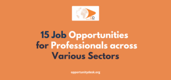 15 Job Opportunities for Professionals across Various Sectors – January 11, 2023