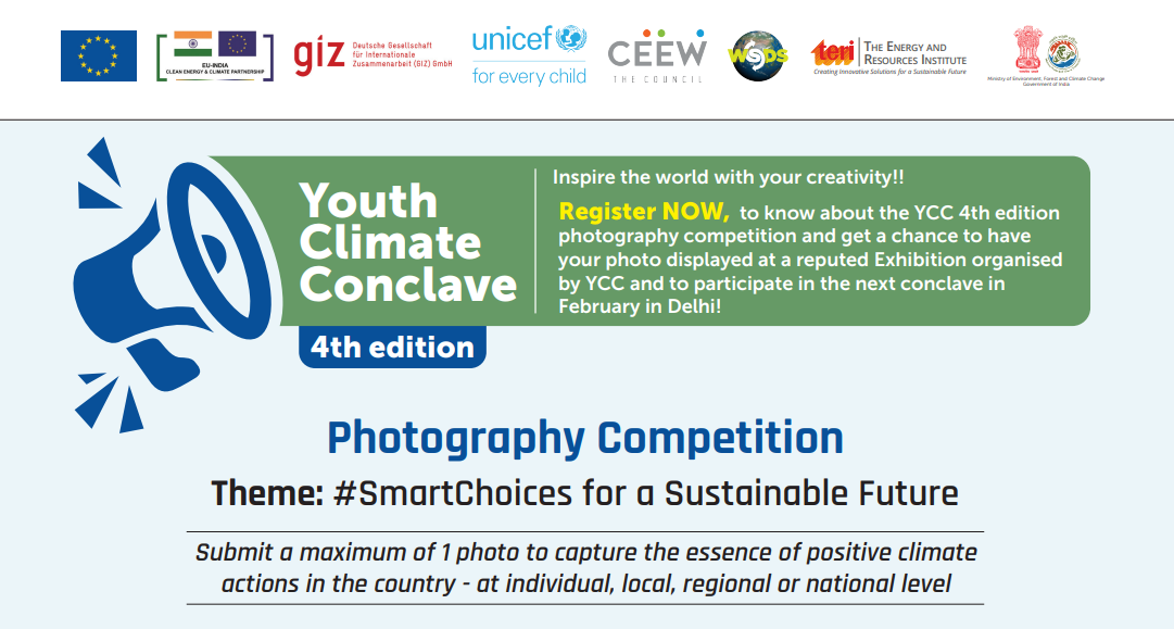 4th Youth Climate Conclave Photography Competition 2023 for Indians