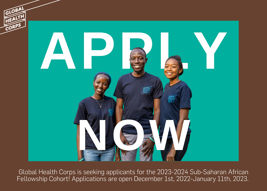 Global Health Corps Africa Fellowship 2023-2024 (Stipend available)
