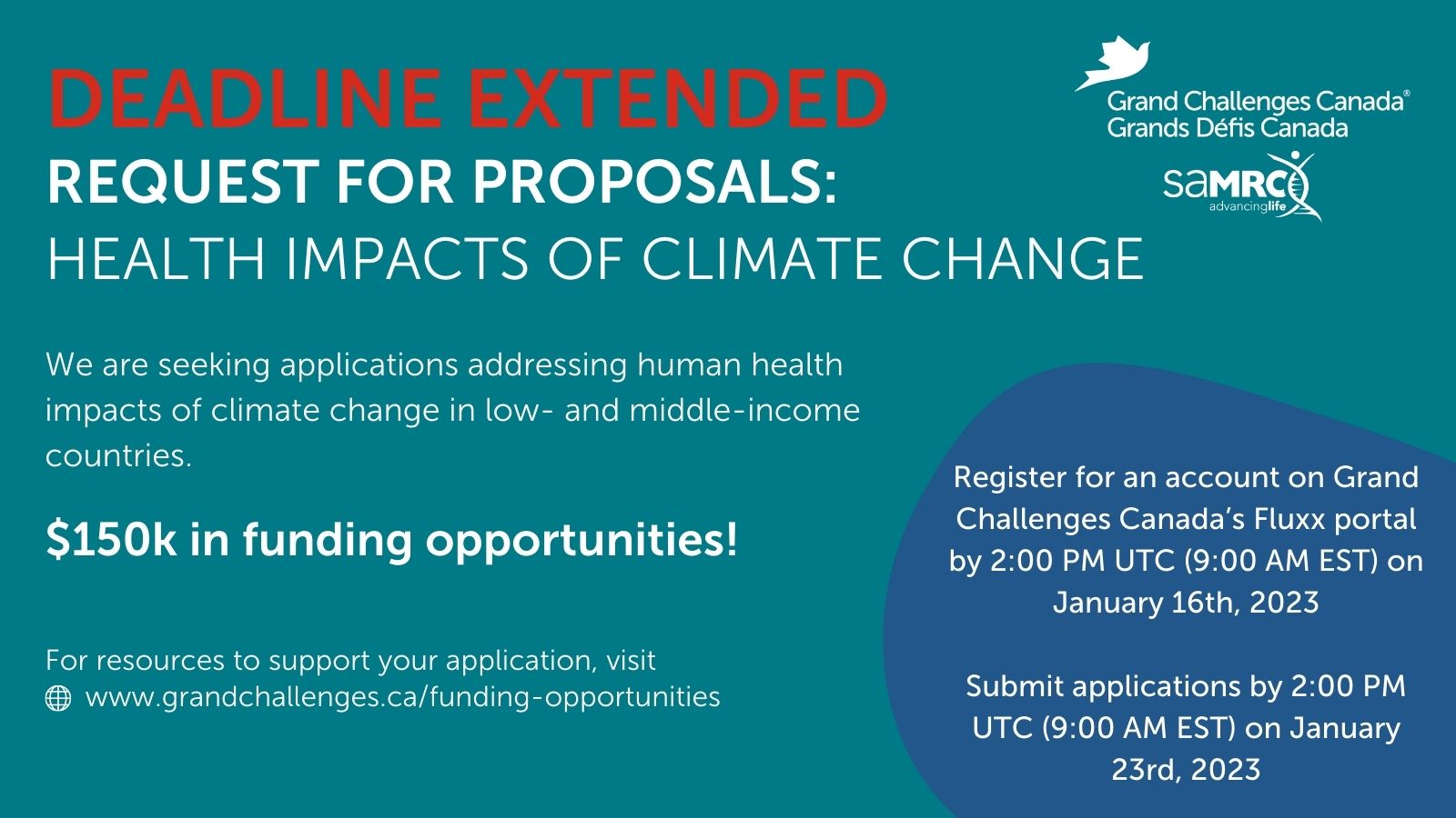 Grand Challenges Canada Stars in Global Health Programme 2023 (up to $150,000 CAD)