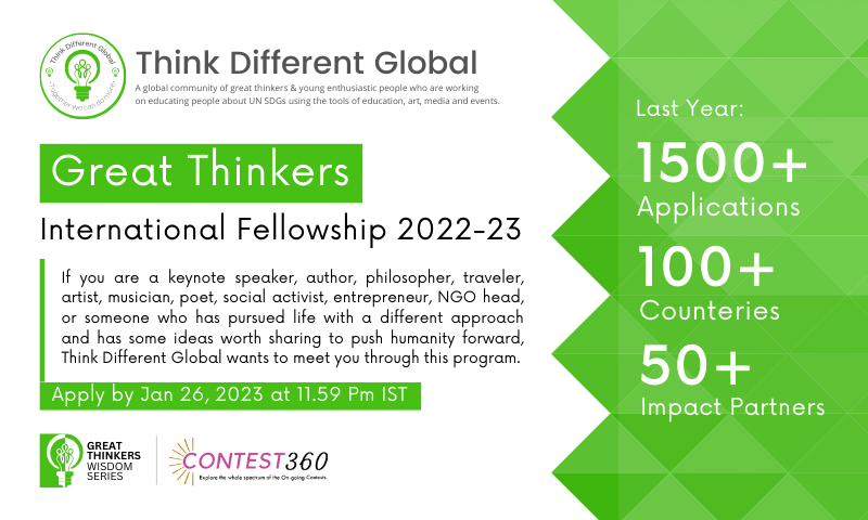 Great Thinkers International Fellowship 2022-2023