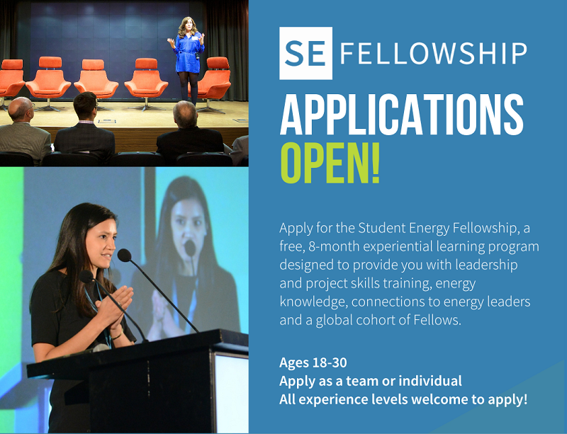 Call for Applications: Student Energy Fellowship 2023