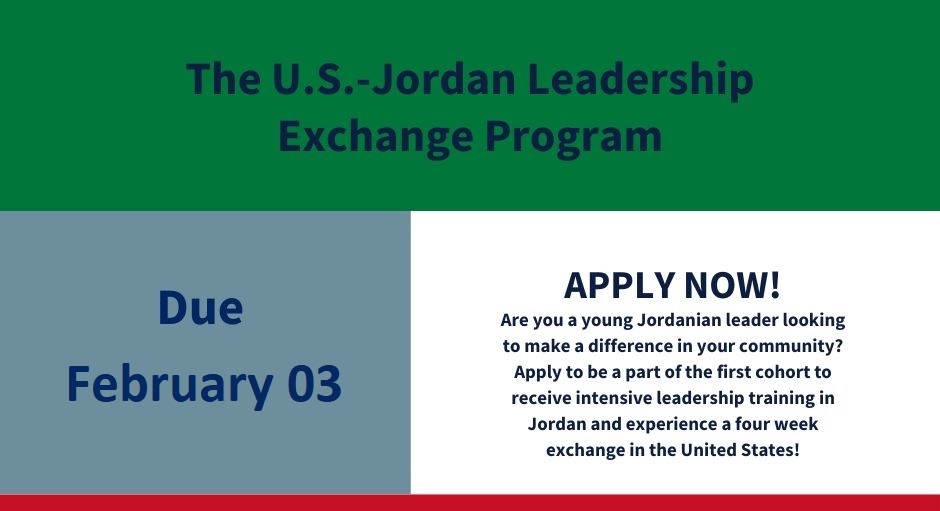 US-Jordan Leadership Exchange Program 2023 for Young Jordanian Leaders (Fully-funded)