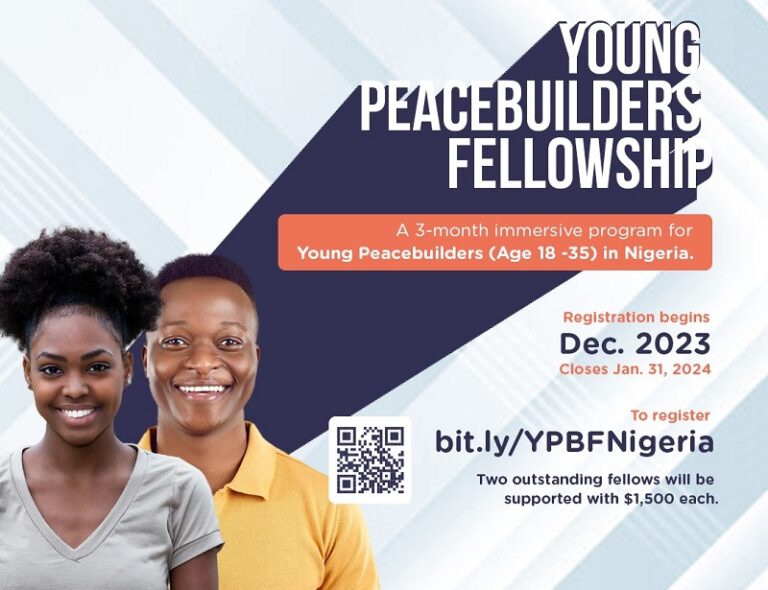 BBforPeace Young Peacebuilders Fellowship 2024 Up To 1 500   BBforPeace Young Peacebuilders Fellowship 2024 768x590 