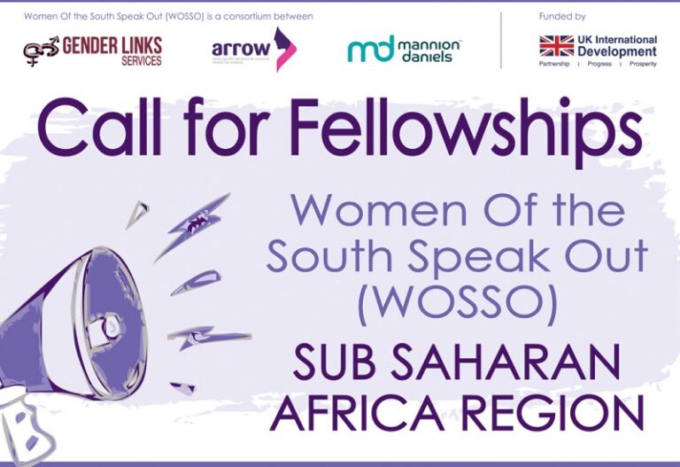 Women of the South Speak Out (WOSSO) Fellowship 2024 – Opportunity Desk