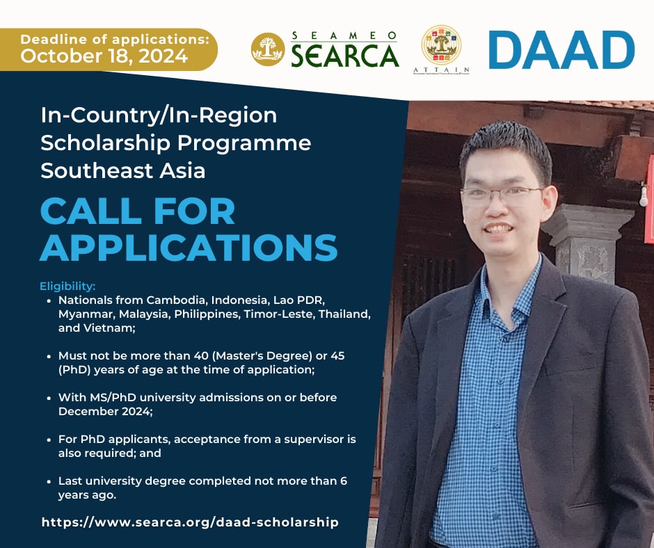 DAAD-SEARCA Scholarship Programme 2025 – Opportunity Desk