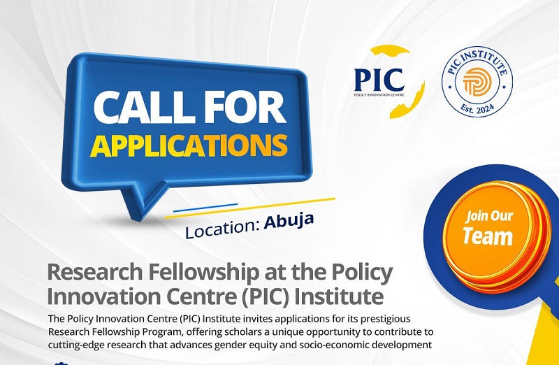 Policy Innovation Centre Institute Research Fellowship 2025