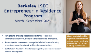 UC Berkeley LSEC Entrepreneur in Residence Program 2025 ($3,000 stipend ...