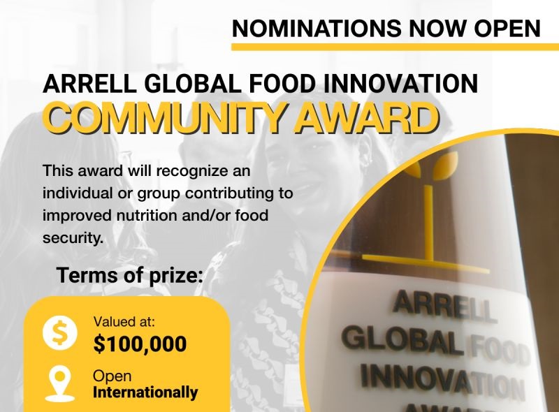 Arrell Global Food Innovation Awards 2025 (up to $125,000 CAD)