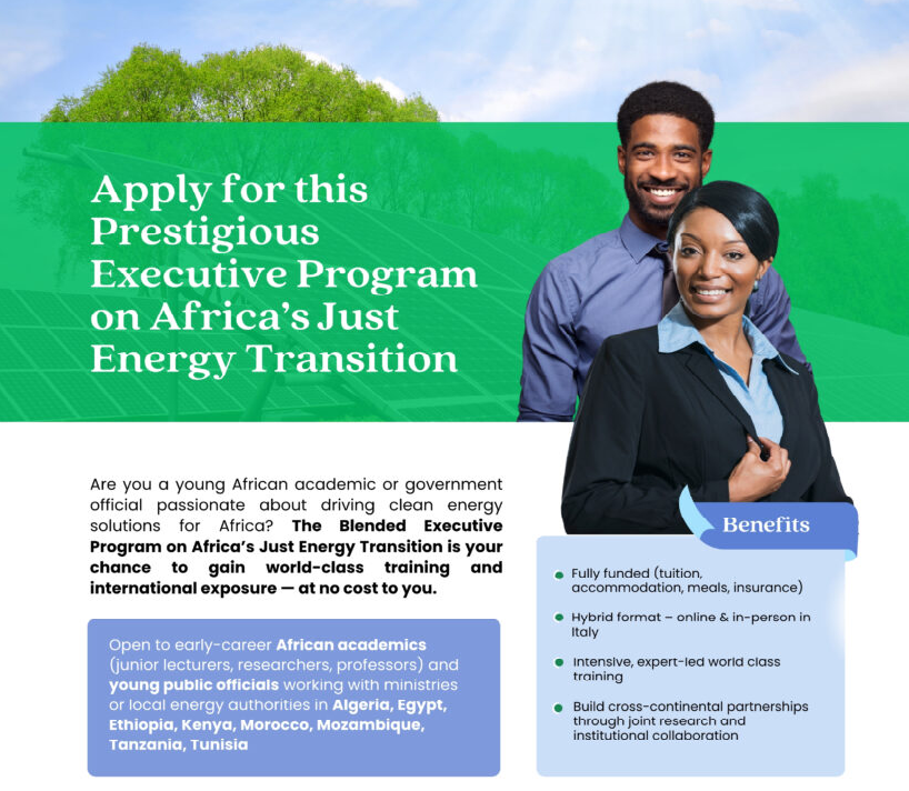 Blended Executive Program on Africa’s Just Energy Transition 2025 for ...
