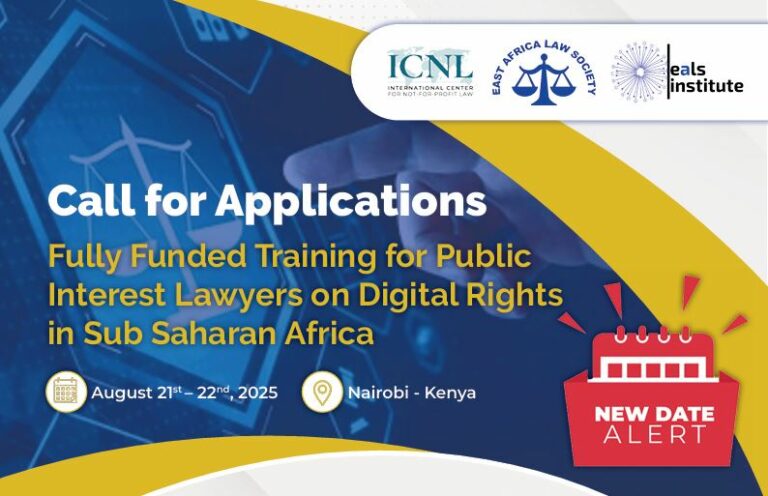 East Africa Law Society Training for Public Interest Lawyers on Digital Rights in Sub Saharan Africa 2025 (Fully-funded)
