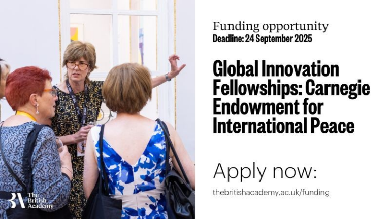 British Academy Global Innovation Fellowships: Carnegie Endowment for International Peace 2026