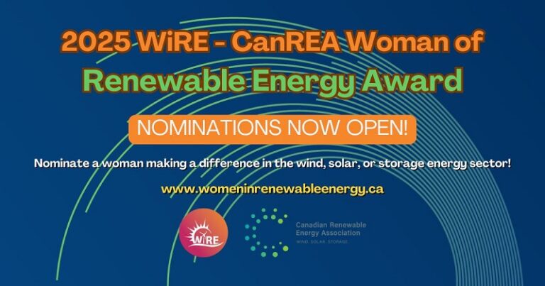 WiRE & CanREA Woman of Renewable Energy Award 2025