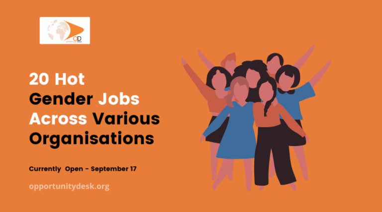 20 Hot Gender Jobs Across Various Organizations Currently Open – September 16, 2025
