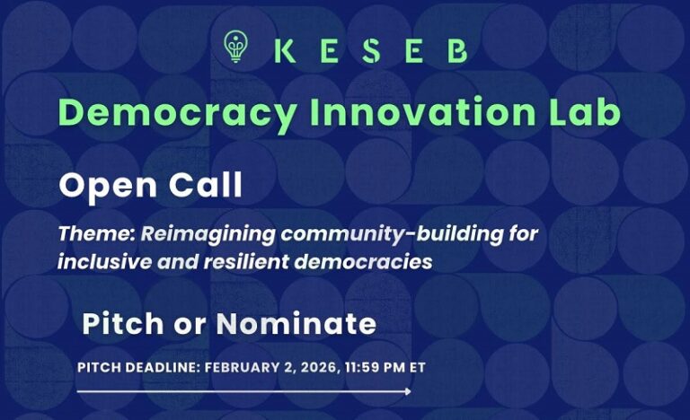 Keseb Democracy Innovation Lab 2026 ($10,000 in seed funding)