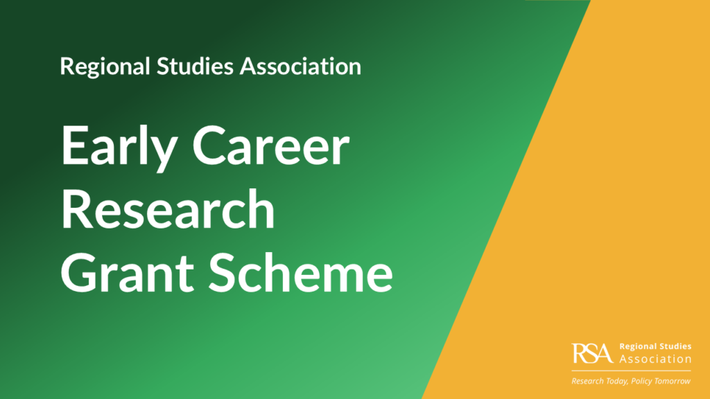 Regional Studies Association Early Career Research Grant 2026 (up to £10,000)