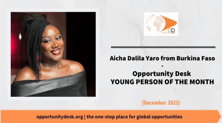 Aicha Dalila Yaro from Burkina Faso is OD Young Person of the Month – December 2025