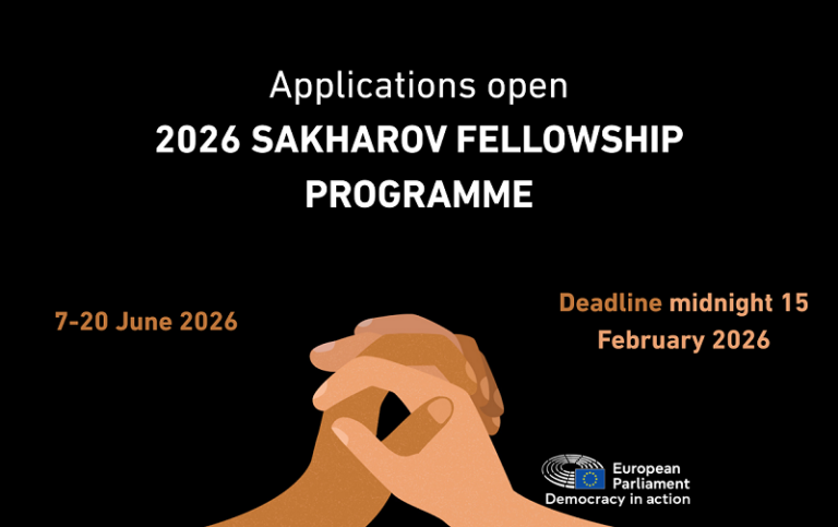 European Parliament Sakharov Fellowship 2026 (Funded)
