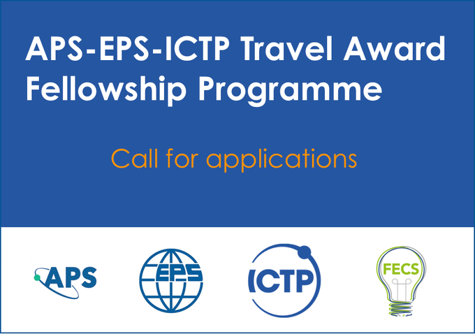 APS-EPS-ICTP Travel Award Fellowship Programme 2026 (up to €5,000)