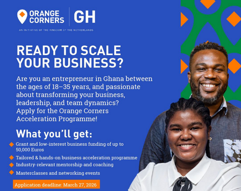 Orange Corners Ghana Business Acceleration Programme 2026