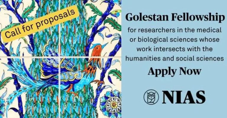 NIAS Golestan Fellowship 2026 (Stipend available)