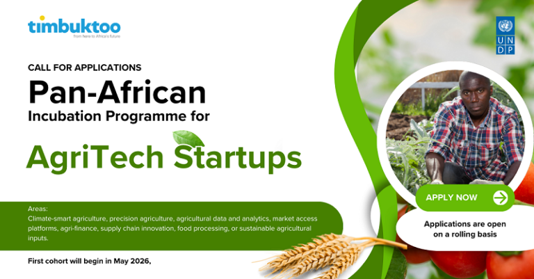 UNDP Pan-African Incubation Programme for AgriTech Startups 2026