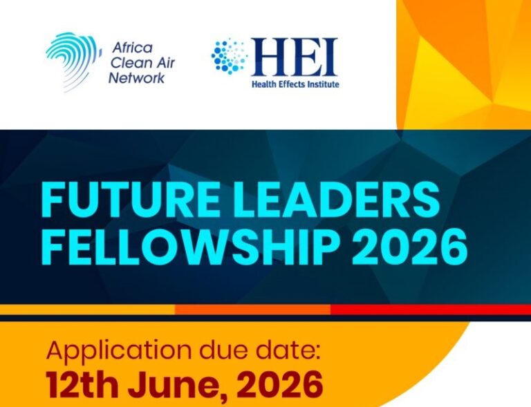 Africa Clean Air Network/Health Effects Institute Future Leaders Fellowship 2026