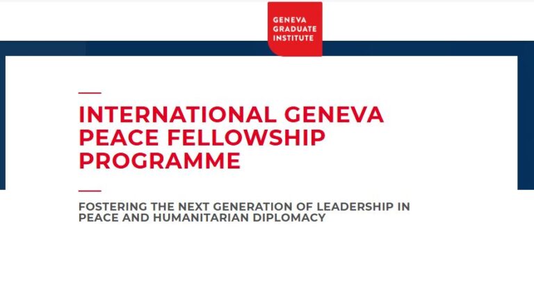 International Geneva Peace Fellowship Programme 2026