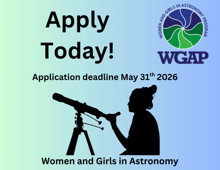 Women and Girls in Astronomy Program (WGAP) 2026 ($2,000 grant)