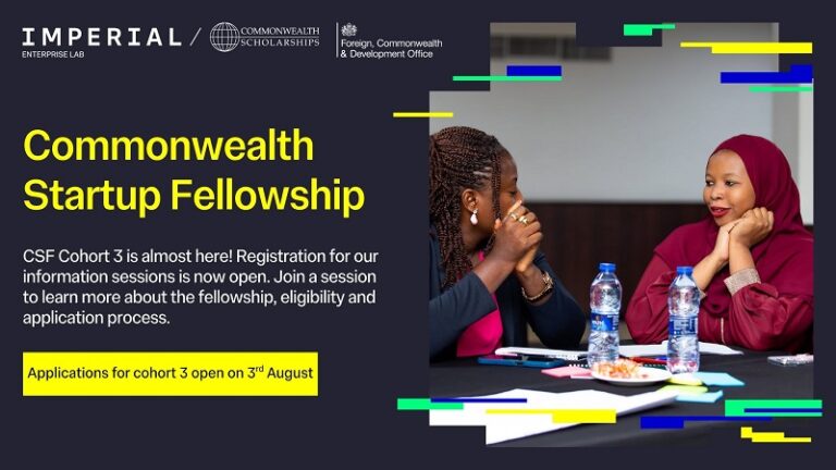 Commonwealth Startup Fellowships 2026/2027 (Funded)