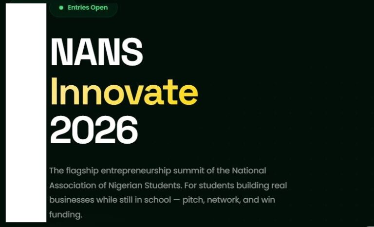 National Association of Nigerian Students (NANS) Innovate 2026